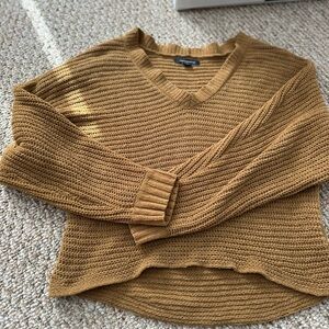 American Eagle Outfitters Mustard V-Neck Sweater